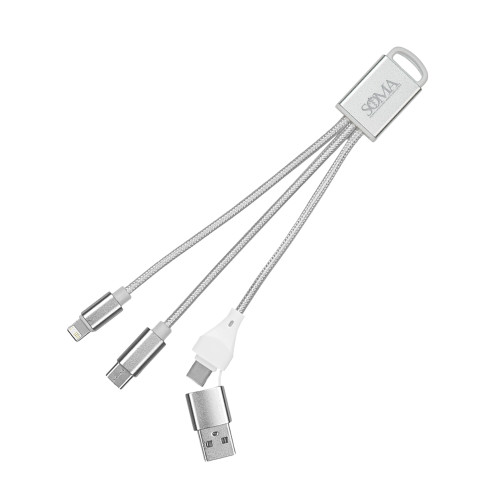  3 in 1 Silver Cable - Primary Mark Engraved