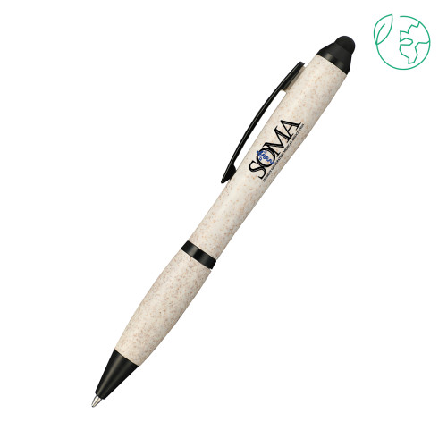  Nash Wheat Straw Ballpoint Beige Stylus Pen - Primary Mark
