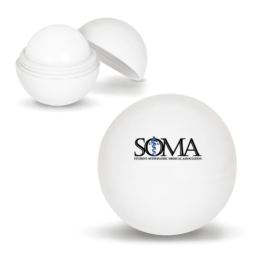  White Lip Moisturizer Ball - Primary Mark