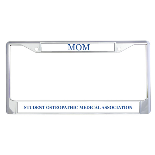  Mom Metal License Plate Frame in Chrome - 50 Years Edition.