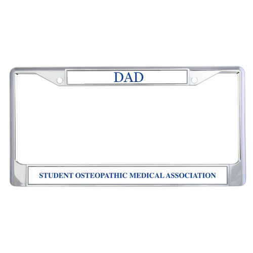  Dad Metal License Plate Frame in Chrome - 50 Years Edition.