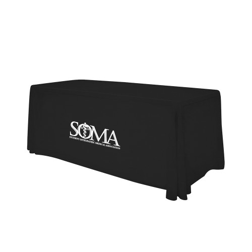  Black 6 foot Table Throw - Primary Mark
