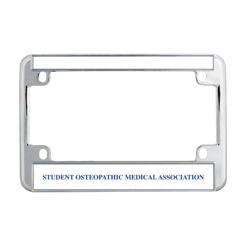  Metal Motorcycle License Plate Frame in Chrome - 50 Years Edition.
