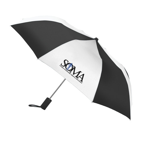  42 Inch Slim Stick Black/White Umbrella - Primary Mark