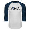 Thumbnail image for  White/Navy Raglan Baseball T Shirt