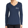 Thumbnail image for  Womens Navy Performance Long Sleeve V Neck Shirt