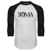Thumbnail image for  White/Black Raglan Baseball T Shirt