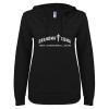 Thumbnail image for  ENZA Womens Black V Notch Raw Edge Fleece Hoodie