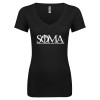 Thumbnail image for  Next Level Womens Black Ideal V Tee