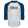 Thumbnail image for  White/Royal Raglan Baseball T Shirt