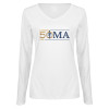 Thumbnail image for  Womens White Long Sleeve V Neck Tee