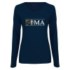 Thumbnail image for  Womens Navy Long Sleeve V Neck Tee