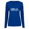 Thumbnail image for  Womens Royal Long Sleeve V Neck Tee 