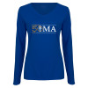 Thumbnail image for  Womens Royal Long Sleeve V Neck Tee 