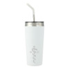 Thumbnail image for  Faye White Vacuum Tumbler w/ Stainless Steel Straw 20 oz
