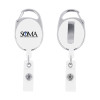 Thumbnail image for  White Oval Retractable Badge Holder w/Clip