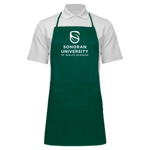  Full Length Dark Green Apron - Sonoran Logo Centered