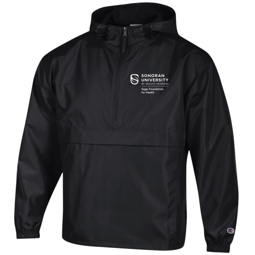  Champion Black Packable Jacket - Sonoran Sage Foundation Sacked