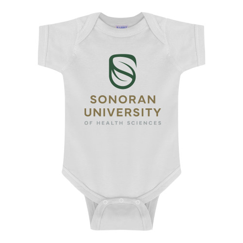  White Infant Onesie - Sonoran Logo Centered
