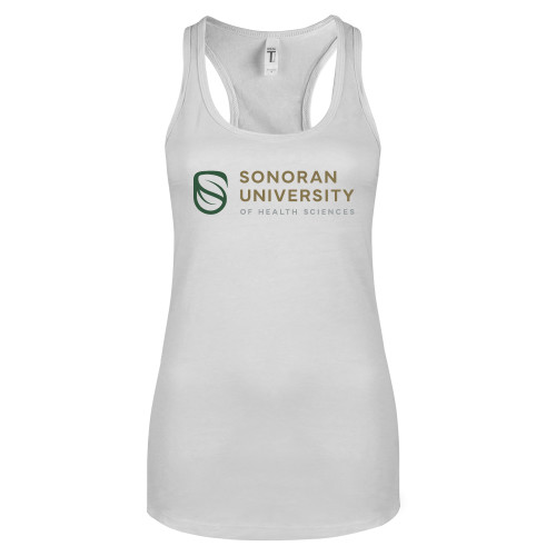  Next Level Racerback Tank White - Sonoran Logo