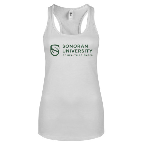  Next Level Racerback Tank White - Sonoran Logo