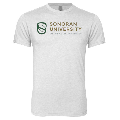  Next Level Heather White Triblend Tee - Sonoran Logo