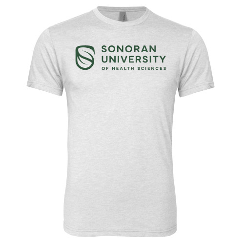  Next Level Heather White Triblend Tee - Sonoran Logo