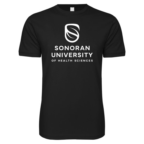  Next Level Black SoftStyle T Shirt - Sonoran Logo Centered
