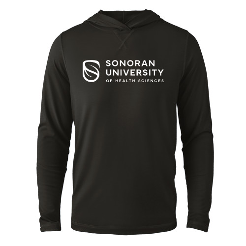  Black Long Sleeve Hooded Tee - Sonoran Logo