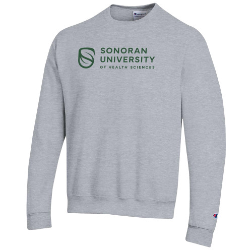  Champion Heather Grey Fleece Crew - Sonoran Logo
