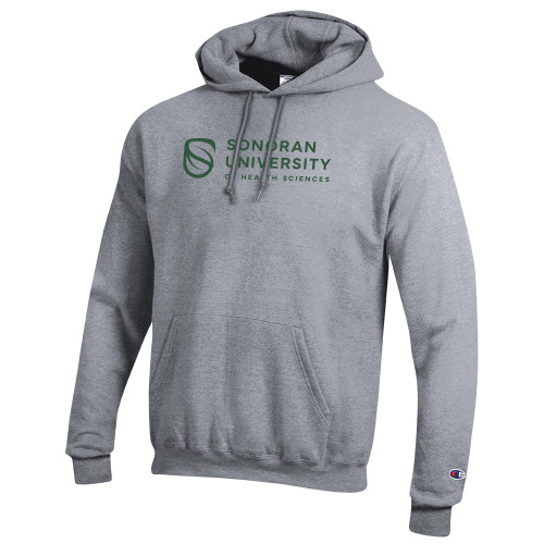  Champion Heather Grey Fleece Hoodie - Sonoran Logo