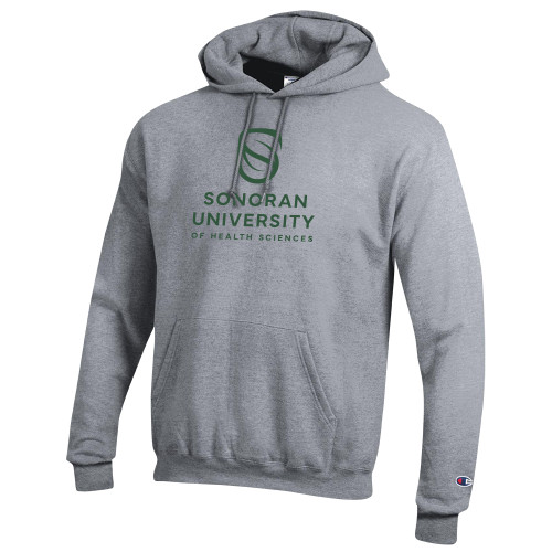  Champion Heather Grey Fleece Hoodie - Sonoran Logo Centered