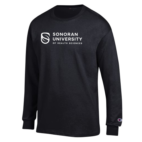  Champion Black Long Sleeve T Shirt - Sonoran Logo