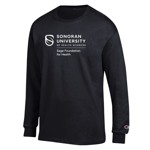  Champion Black Long Sleeve T Shirt - Sonoran Sage Foundation Horizontal