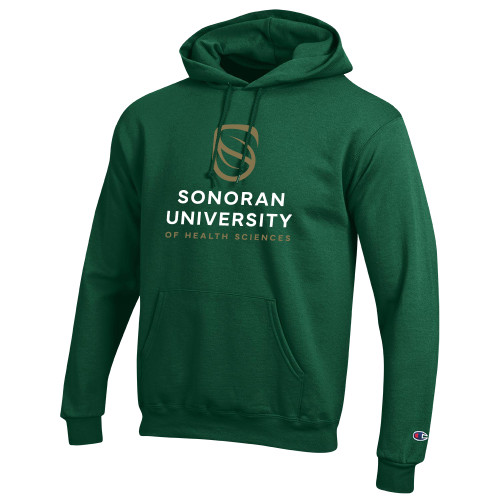  Champion Dark Green Fleece Hoodie - Sonoran Logo Centered