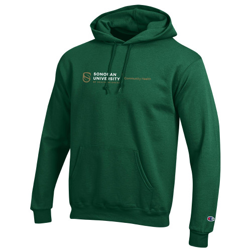  Champion Dark Green Fleece Hoodie - Community Health Horizontal