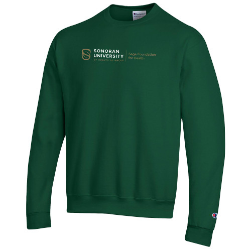 Champion Dark Green Fleece Crew - Sonoran Sage Foundation Horizontal