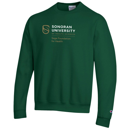  Champion Dark Green Fleece Crew - Sonoran Sage Foundation Sacked