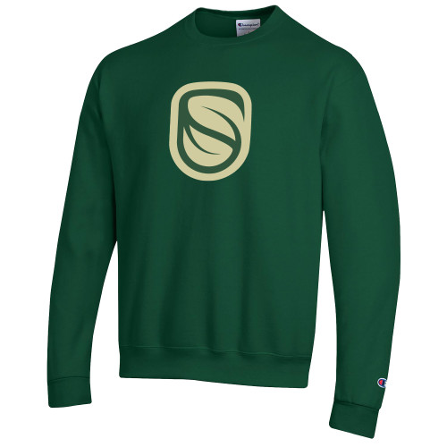  Champion Dark Green Fleece Crew - Icon
