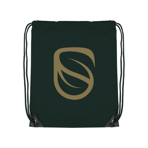  Dark Green Drawstring Backpack - Icon