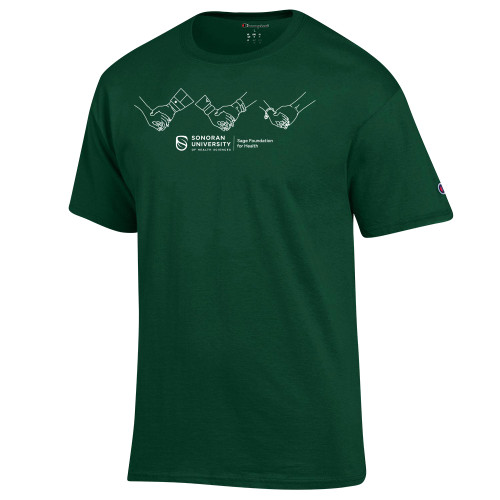  Champion Dark Green T Shirt - Sonoran University Sage Foundation for Health Hands