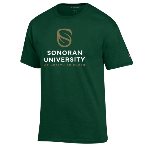 Champion Dark Green T Shirt - Sonoran Logo Centered