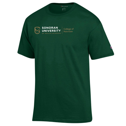  Champion Dark Green T Shirt - College of Nutrition Horizontal