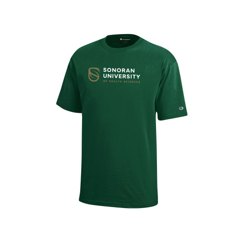  Champion Youth Dark Green Short Sleeve Tee - Sonoran Logo