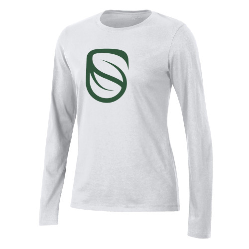 Gear Womens White Long Sleeve Tee - Icon