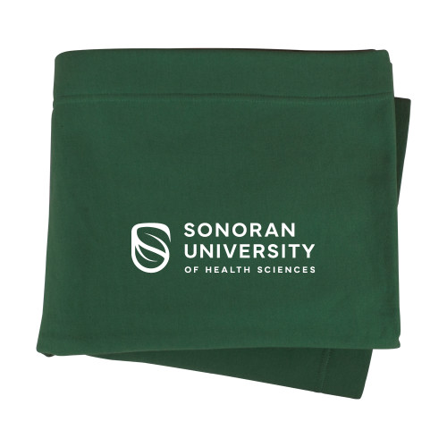 Dark Green Sweatshirt Blanket - Sonoran Logo