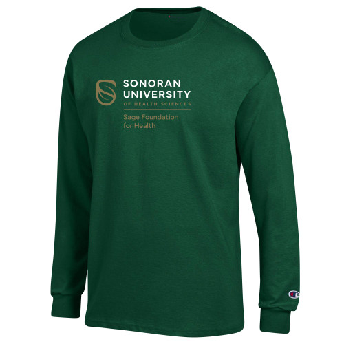  Champion Dark Green Long Sleeve T Shirt - Sonoran Sage Foundation Sacked