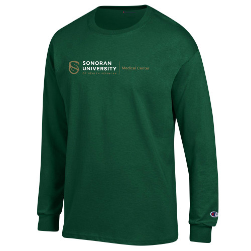  Champion Dark Green Long Sleeve T Shirt - Medical Center Horizontal