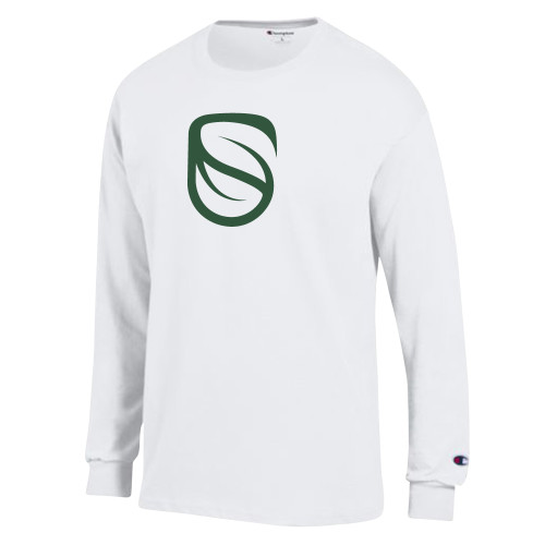  Champion White Long Sleeve T Shirt - Icon