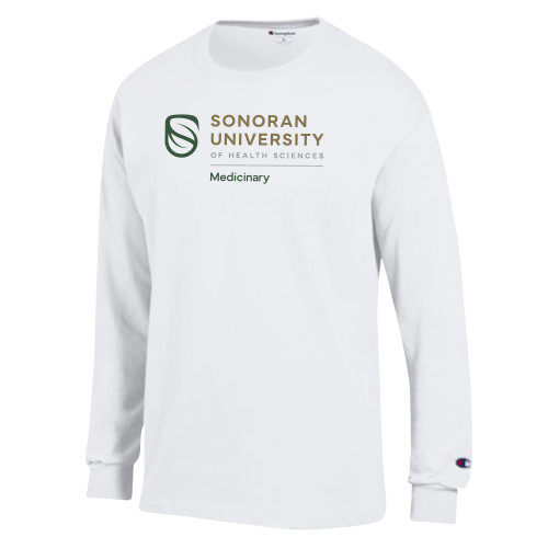  Champion White Long Sleeve T Shirt - Medicinary